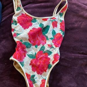 Vintage floral lace swimsuit by Gottex